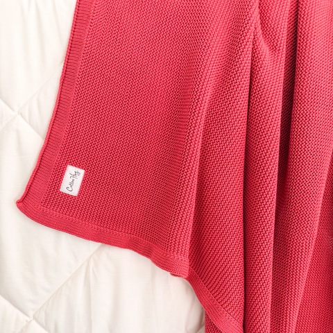 Organic cotton blanket "Raspberry"