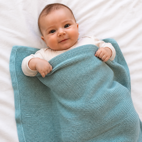 Organic cotton blanket "Mint"
