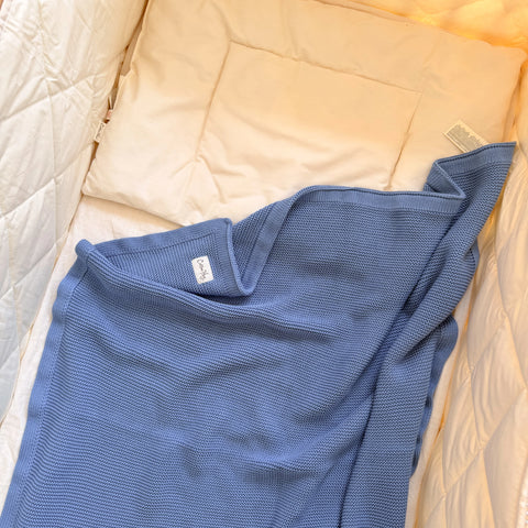 Organic cotton blanket "Blue"