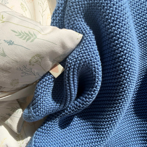 Organic cotton blanket "Blue"