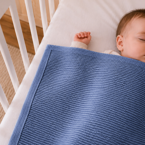 Organic cotton blanket "Blue"