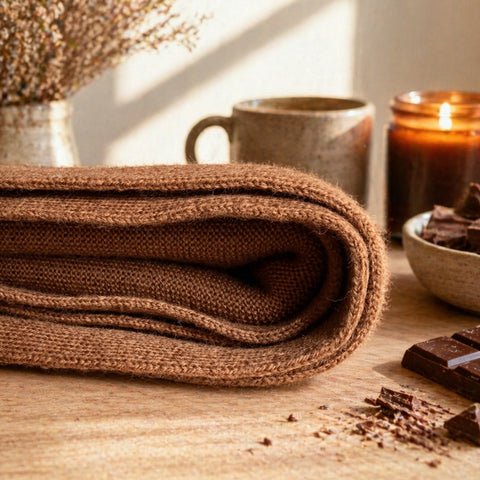 Мерино одеяло „Шоколад“